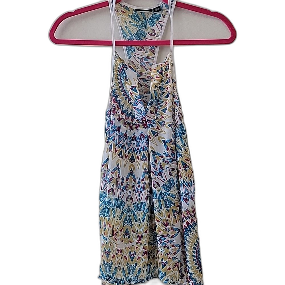 Colorful Festival Boho Allen B. by Allen Schwartz Colorful Print Top